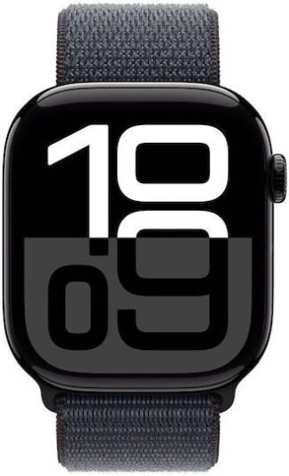 Apple Watch Series 10 Aluminium 46mm Jet Black με Black Sport Band