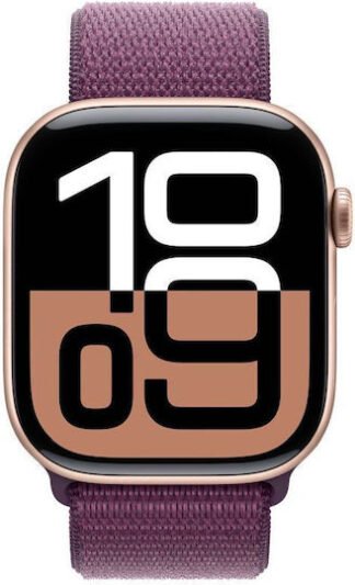 Apple Watch Series 10 Aluminium 46mm Rose Gold με Light Blush Sport Band
