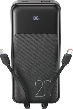 XO PR249 PowerBank 20000mAh 20W με Θύρα USB-A και Θύρα USB-C Power Delivery / Quick Charge 3.0