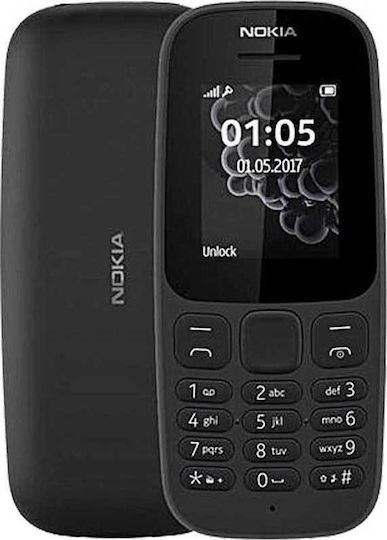 Nokia 105 (2019) Με Ελληνικό Μενού Μαύρο