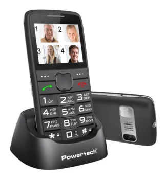 POWERTECH Κινητό Τηλέφωνο Sentry Eco V2 Μαύρο